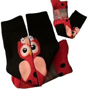 Sumona ladies Knee-high Socks Owls Great gift NWT